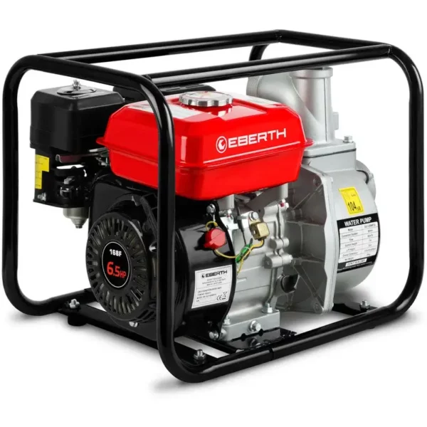 Motopompa a Benzina a 4 Tempi, Connessioni da 3″ con 6,5 CV e Portata di 60.000 l/h